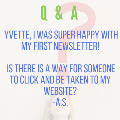 Q + A: Linking website to newsletter