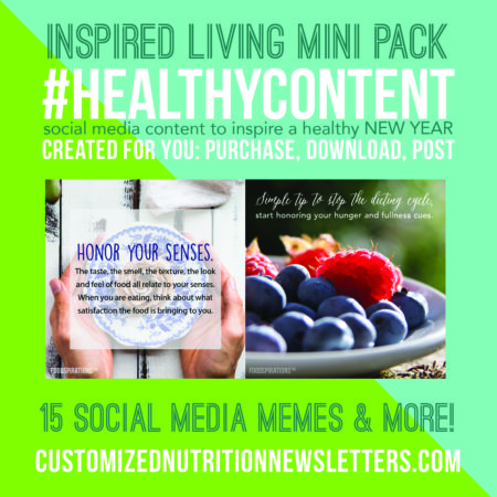 Pre-designed health and nutrition content