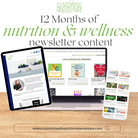 12 Months of White Labeled Nutrition and Wellness Newsletter Content